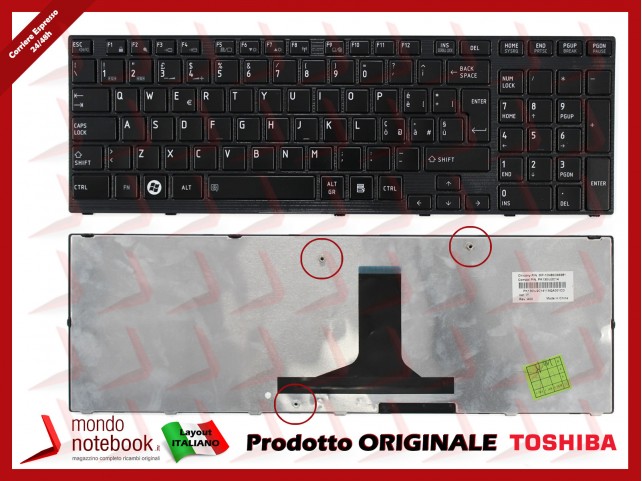 Tastiera Notebook TOSHIBA Satellite P750 P755 P750D P770 P775