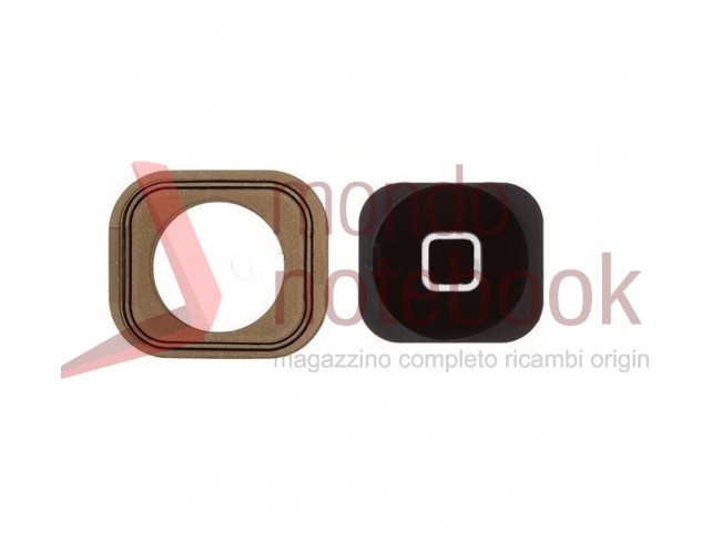 Tasto Home + Guarinizione Apple iPhone 5 (NERO)