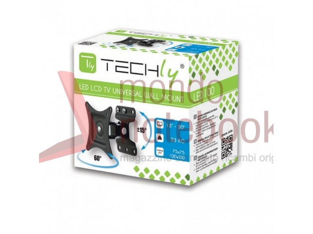 Techly LED 100 staffa supporto a Muro per televisore monitor TV LED LCD 13-30''