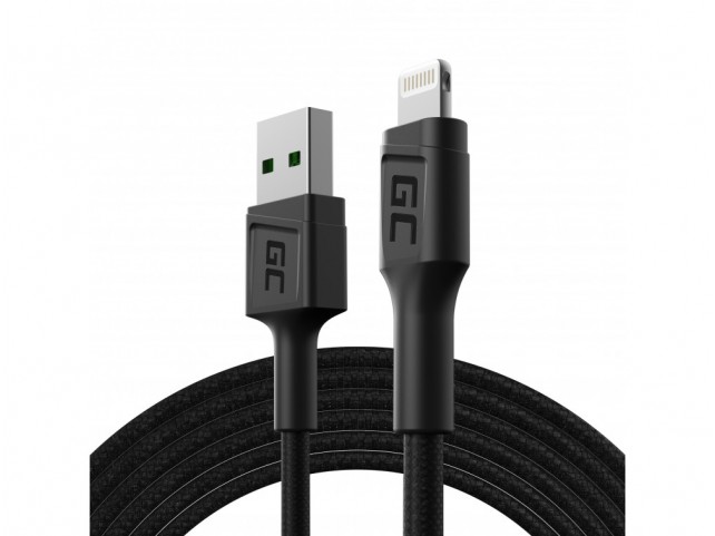 Green Cell Cable GC PowerStream USB-A - Lightning 2 mt Quick charge Apple 2.4A