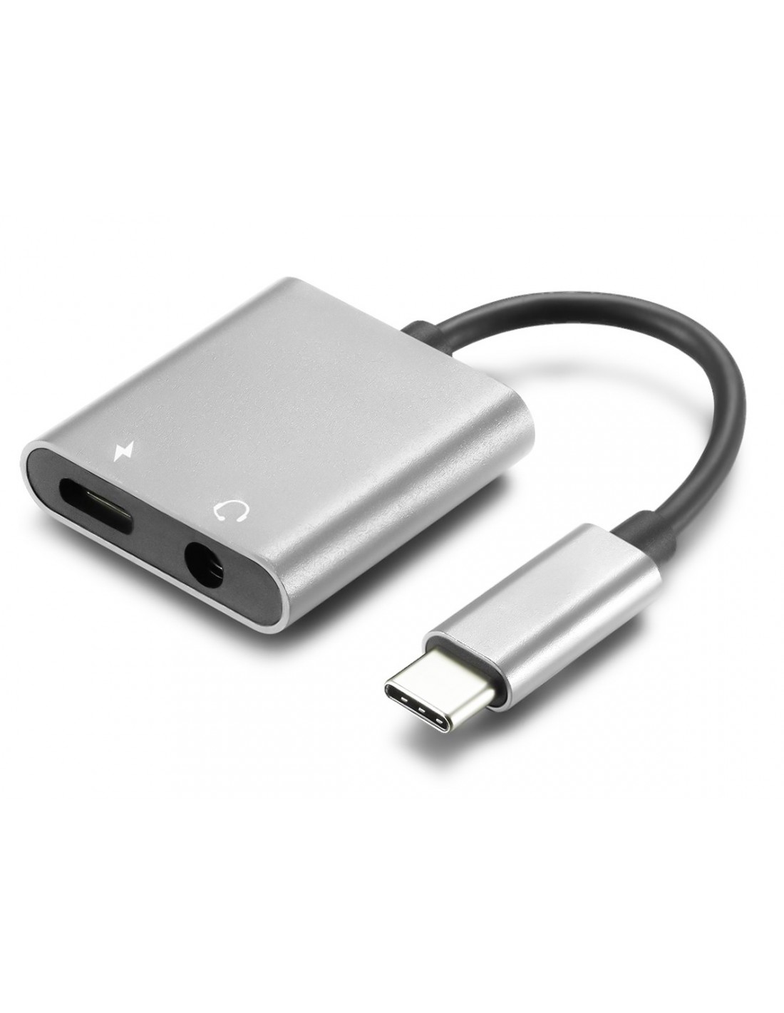 Adattatore USB-C a Jack Cuffie 3.5 mm 2-in-1 AUX con Ricarica Rapida