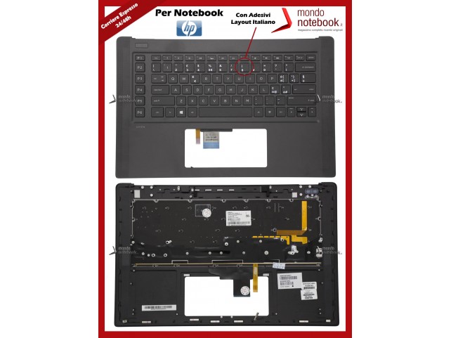 Tastiera con Top Case HP OMEN 15-5000 series Retroilluminata CON ADESIVI LAYOUT ITA