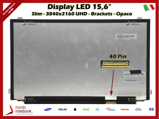 Display LED 15,6" (3840x2160) UHD 4K (BRACKET SUP E LAT) 40 Pin DX LENOVO THINKPAD P51