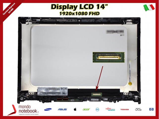 Display LCD con Touch Screen Lenovo Yoga 520-14IKB (Versione FHD)
