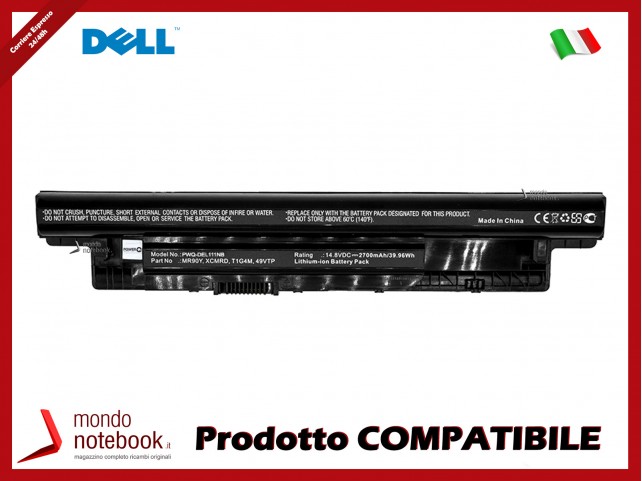 Batteria PowerQ per DELL Ins14RD-2628 2700 mAh 14.8V P/N 0MF69 Nero