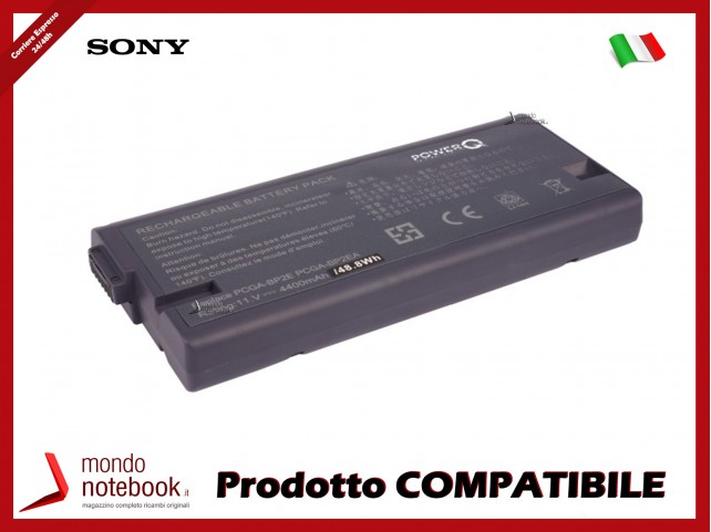 Batteria PowerQ per Sony PCG-GR3F 4400 mAh 11.1V P/N PCGA-BP2E Grey