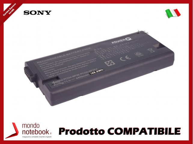 Batteria PowerQ per Sony PCG-GR3F 4400 mAh 11.1V P/N PCGA-BP2E Grey