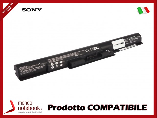 Batteria PowerQ per Sony SVF14212SG 2200 mAh 14.8V P/N VGP-BPS35 Nero