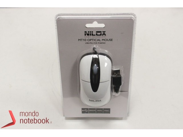 MOUSE NILOX  MT10 PS2/USB 2.0 optical mouse Bianco