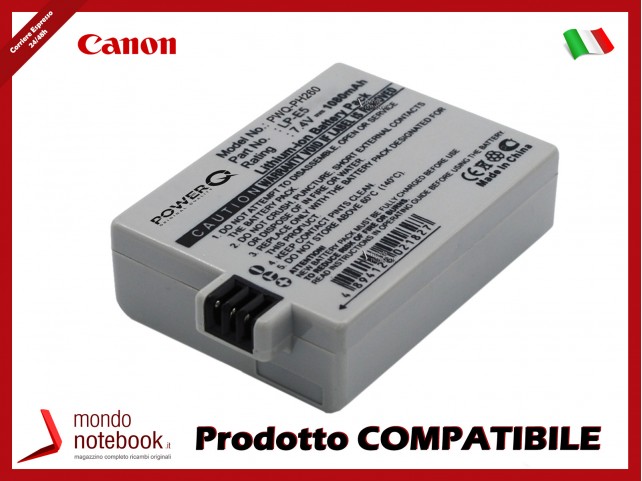 Batteria PowerQ per Canon EOS 1000D 1080mAh 7.4V P/N LC-E5
