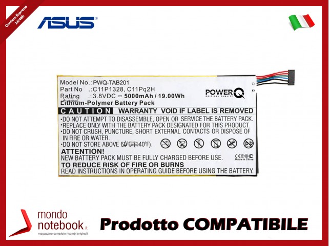 Batteria PowerQ per Asus K010 5000mAh 3.8V P/N 0B200-00980000M