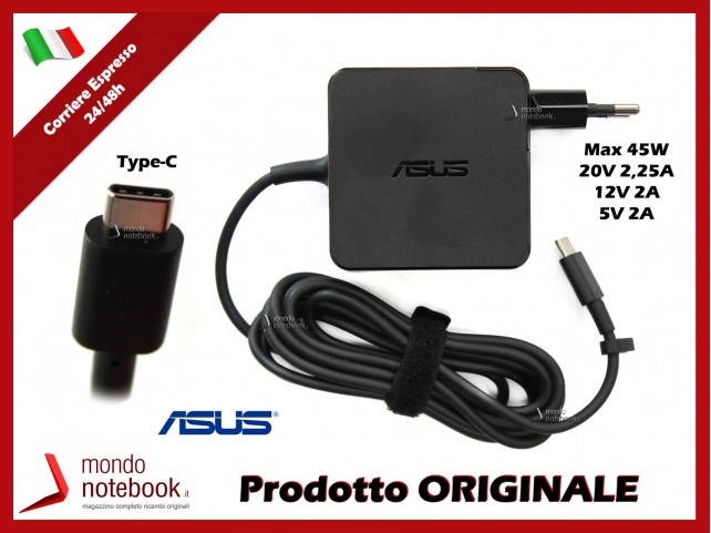 Alimentatore Originale ASUS 45W 20V 2,25A 12V 2A 5V 2A [USB-C] Type C