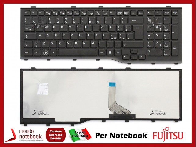Tastiera Notebook Fujitsu Lifebook AH532 A532 N532 NH532 (ITALIANA) (NERA)