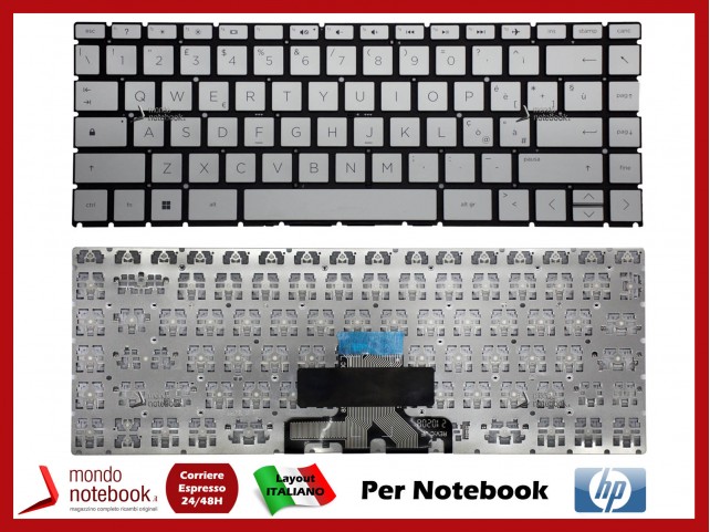 Tastiera Notebook HP Pavilion 14-CE 14-CC 14-CD 14-CS Italiana (Senza Frame)(Silver)