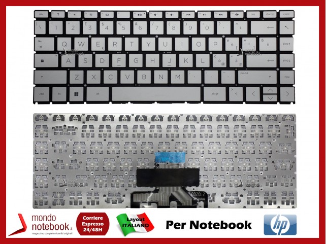 Tastiera Notebook HP Pavilion 14-CE 14-CC 14-CD 14-CS Italiana (Senza Frame) Silver
