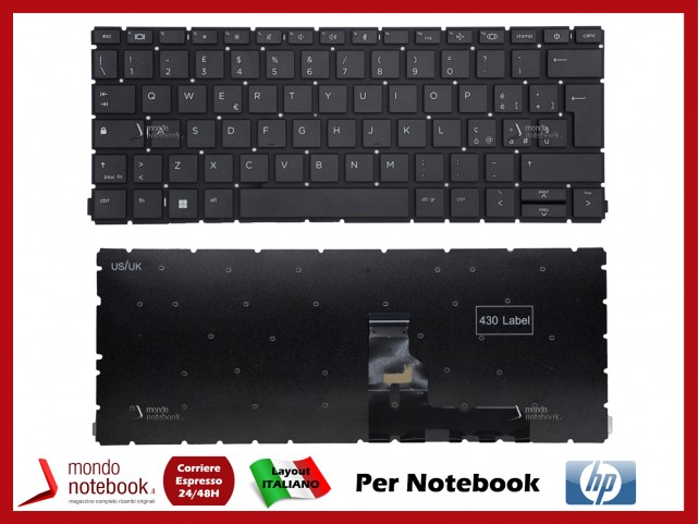 Tastiera Notebook HP ProBook 430 G8 435 G8 x360 435 G7 (Senza Frame) Italiana