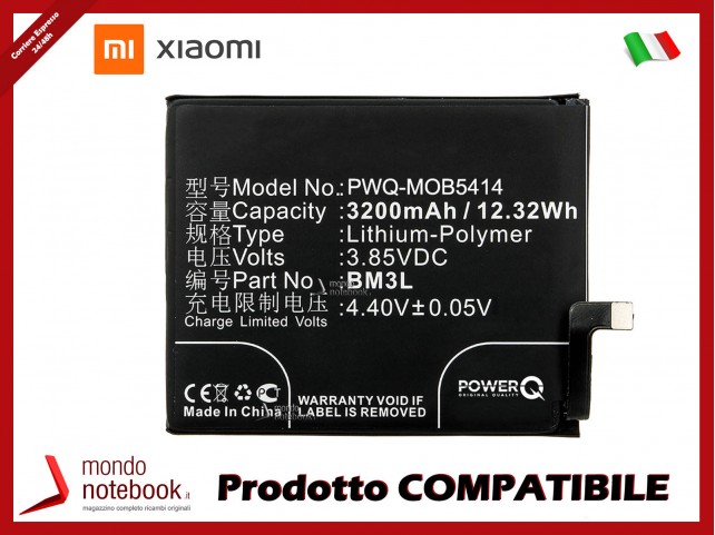 Batteria PowerQ per Xiaomi M1902F1A 3200mAh 3.85V P/N BM3L