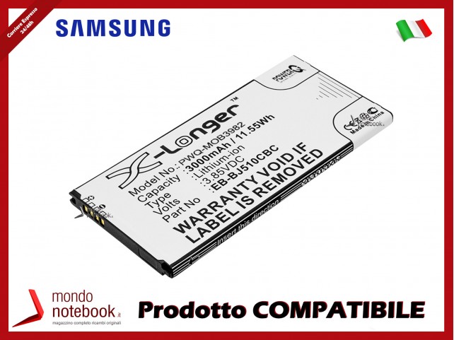 Batteria PowerQ per Samsung Galaxy J5 2016 3000mAh 3.85V P/N EB-BJ510CBC