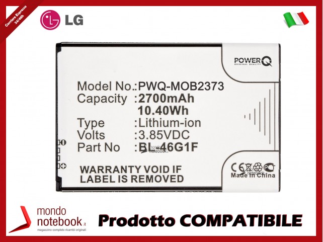 Batteria PowerQ per LG Grace 2700mAh 3.85V P/N BL-46G1F