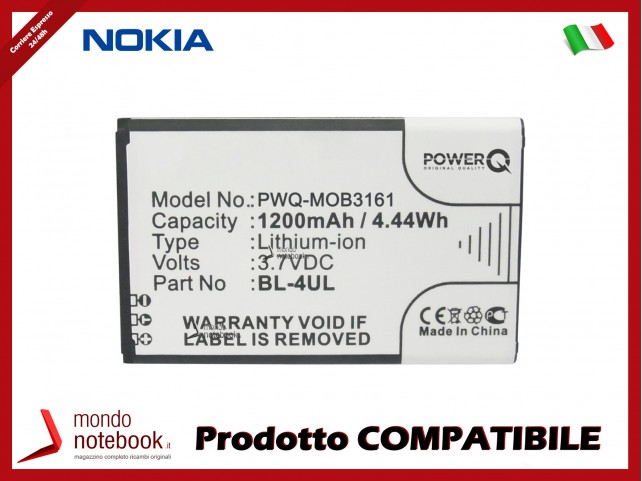 Batteria PowerQ per Nokia 3310 2017 1200mAh 3.7V P/N BL-4UL