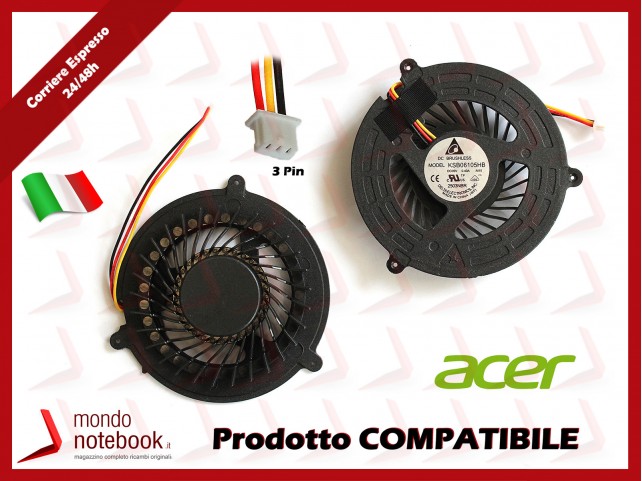 Ventola Fan CPU ACER Aspire 5750 5755 5350 V3-571G V3-551G (Versione 1)