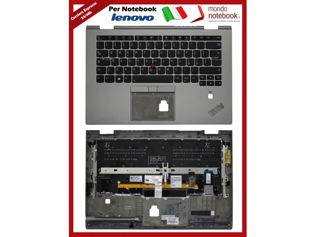 Tastiera con Top Case LENOVO ThinkPad X1 Yoga 3rd Gen (20LD 20LE 20LF 20LG) It (Grey)