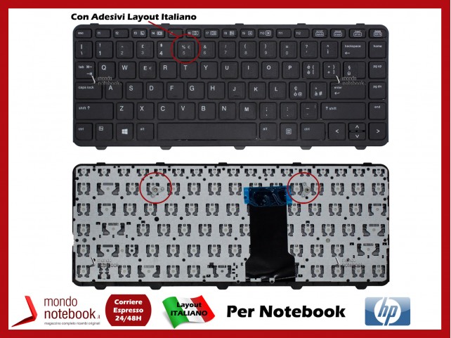 Tastiera Notebook HP ProBook 430 G1 (Con Frame) Con Adesivi Layout Italiano