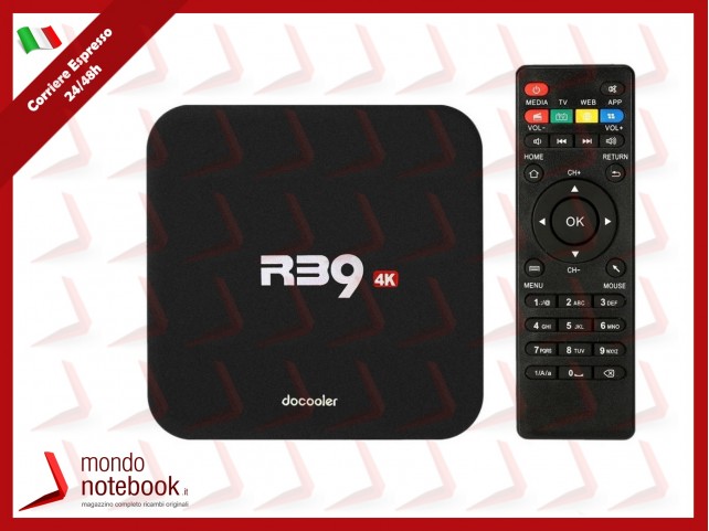 TV BOX Docooler R39 Android 6.0 TV Box 4K 1GB 8GB Quad Core UHD 4K 1G/8G