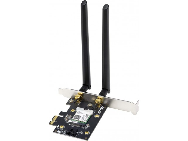 Asus Scheda PCIe PCE-AX3000 (Bluetooth 5.0+ Wi-Fi 6 AX3000 Dual Band, 2x antenne, DFS)