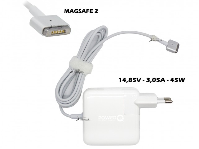 Alimentatore PowerQ per APPLE 45W 14,85V 3,05A A1436 - MagSafe 2