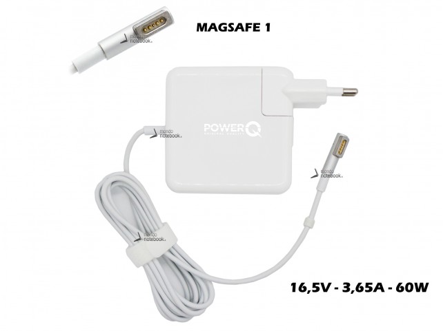 Alimentatore PowerQ per APPLE 60W 16,5V 3,65A A1344 - MagSafe 1