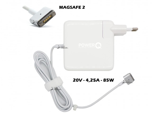 Alimentatore PowerQ per APPLE 85W 20V 4,25A A1424 - MagSafe 2