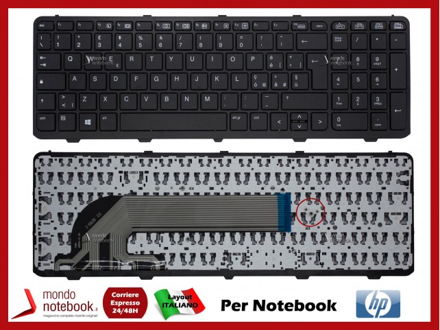 Tastiera Notebook HP Probook 450 G0 G1 G2, 455 G0 G1 G2, 470 G0 G1 G2 (CON FRAME)