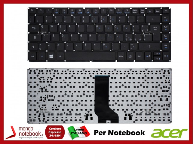 Tastiera Notebook ACER Aspire 3 A314-31 A114-31 - Layout Italiano (Nera)