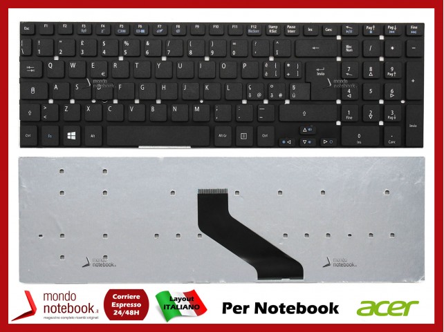 Tastiera Notebook ACER Aspire 5755G 5830TG V3-571 V3-771G V5-561 Layout Italiano
