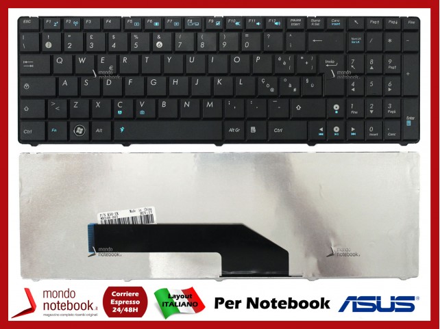 Tastiera Notebook ASUS F52 K50 K51 K60 K61 K62 K70 K72 X5DIN (NERA) Italiana