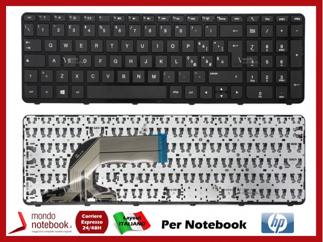 Tastiera Notebook HP 15-D 15-E 15-N 15-R 15-F 15-G 250 G3 (FRAME LUCIDO) Compatibile