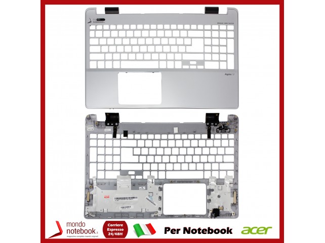 Top Case Scocca Superiore ACER Aspire E5-511 E5-511P E5-531 E5-571 E5-571G (Silver)