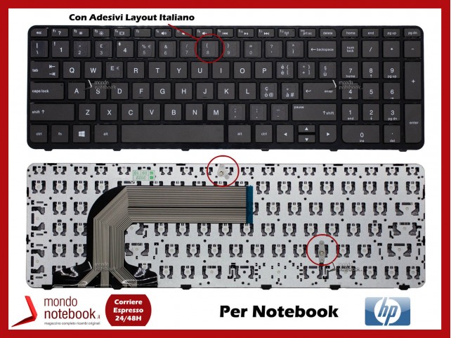 Tastiera Notebook HP 17-E Series Con Adesivi Layout Italiano
