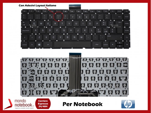 Tastiera Notebook HP Pavilion X360 13-S 13-S000 Con ADESIVI LAYOUT ITALIANO