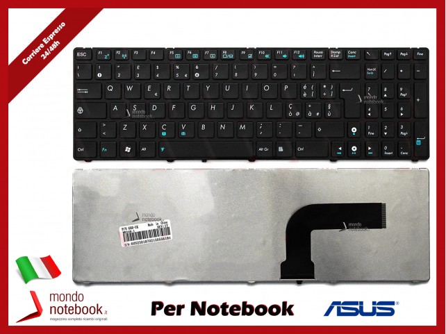 Tastiera Notebook ASUS G73 K52 K60 K70 K72 N61 N71 G51 (NERA) Compatibile