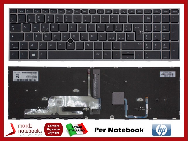 Tastiera Notebook HP Probook 450 455 470 G5 (Grey) Italiana Retroill. con Trackpoint