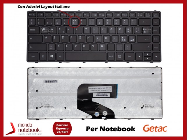 Tastiera Notebook Getac S410 (CON ADESIVI LAYOUT ITA)