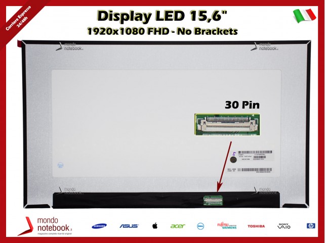 Display LED 15,6" (1920x1080) FHD (NO BRACKET) 30 Pin DX Dell Latitude 5520