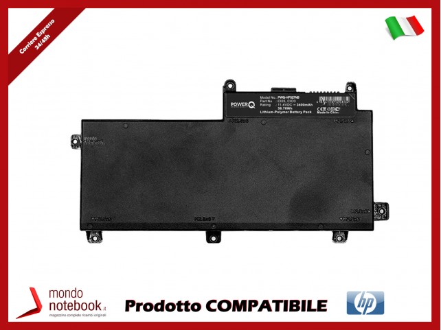 Batteria PowerQ per HP 640 G3 3400 mAh 11.4V P/N 801517-221 Nero