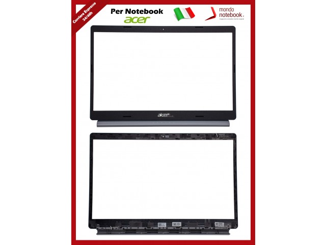 Bezel Cornice LCD ACER Aspire A515-44 A515-44G A515-45 A515-45G A515-54 A515-54G A515-55 A515-55G Nera-Silver