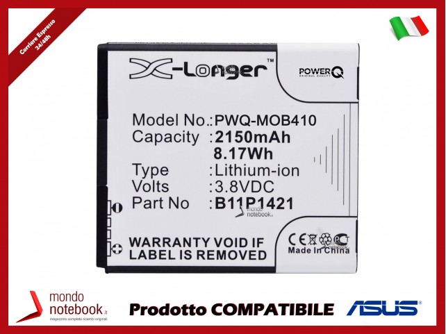 Batteria PowerQ per Asus Z007 2150mAh 3.8V P/N 0B200-00570300