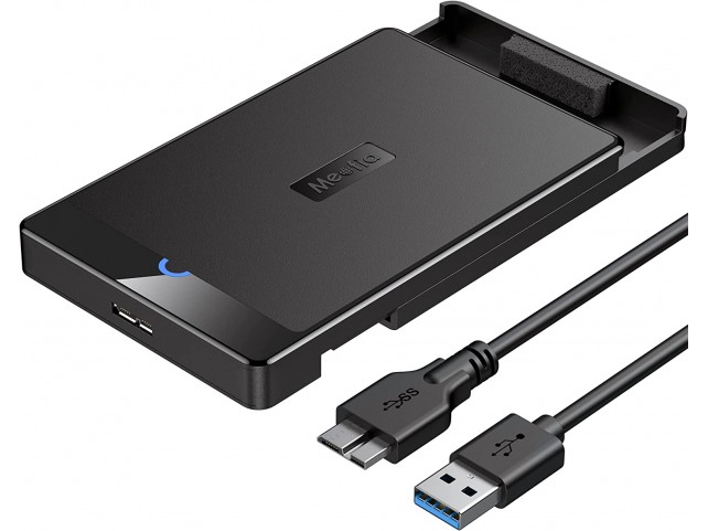 Meofia Case Hard Disk 2.5 Pollici, USB 3.0 a SATA con UASP Custodia Disco Rigido Esterno per 7mm e 9,5 mm, SATA I II III, HDD, 
