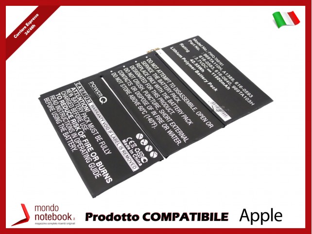 Batteria PowerQ per Apple A1389 11500mAh 3.7V P/N 3H857