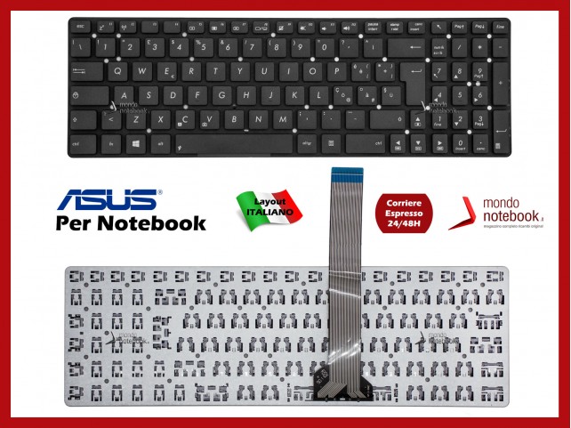 Tastiera Notebook ASUS F552 K55VD K55VM K55 K75 K75V (NERA) ITALIANA